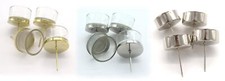 Teelichthalter Stecker 4 Stück Kranzdeko basteln Tischdeko Teelicht Glas Metall