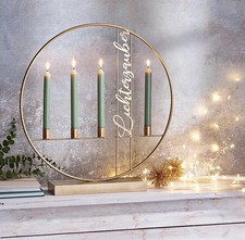 Kerzenständer "Lichterzauber" Eindrucksvoller goldenem Metall 50 cm Gold Deko