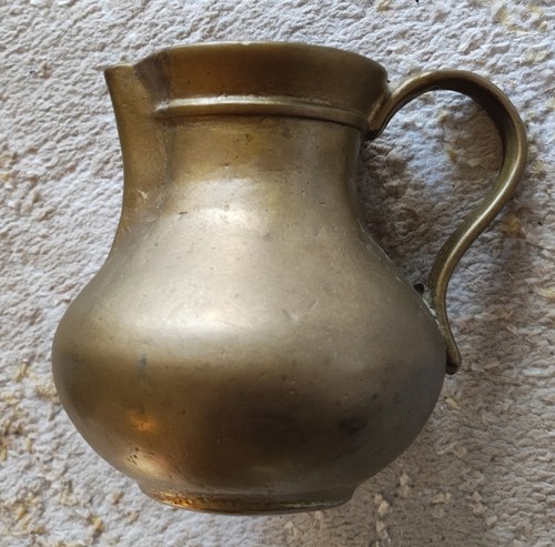 Schwerer messing krug vase - messing,