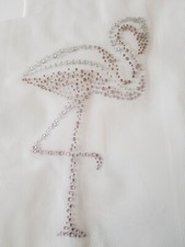 Großes Hotfix Bügelbild Flamingo Strassmotiv