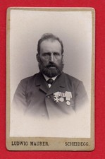 Portrait Foto Soldat 3 Orden und 8 Gefechtsspangen Bayern Lindau Scheidegg