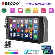 7 Zoll 2 DIN Autoradio Bluetooth CarPlay Android Auto Touchscreen Freisprech Kam