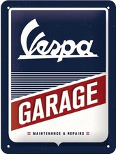 Blechschild Vespa - Garage