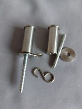 2 Raffhalter Edelstahl 4,5 cm