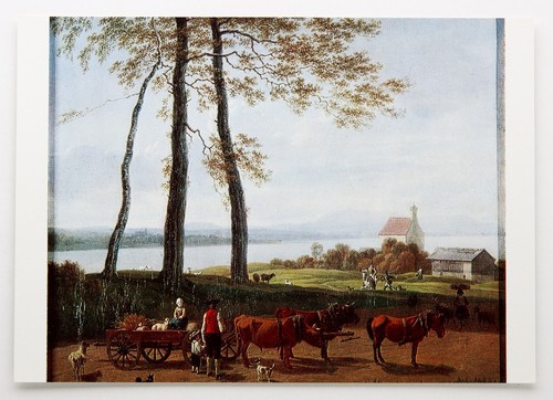 Kunstpostkarte bauernwagen vor - bauernwagen,