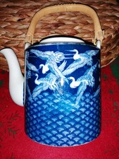 Antikes TEESERVICE,Blau/Weiß