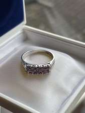 10 Pinke Rosa Saphire Weißgold Ring 585 14k Traumhafte Juwelierarbeit RG56 3,15g