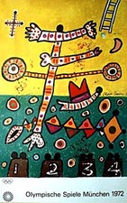 Alan Davie 1972 Olympic Poster