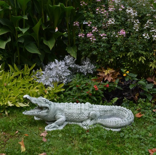 Krokodil reptil steinfigur - reptil,