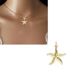 Anhänger Stern echt Gold 8 Karat 333er Kettenanhänger Seestern top Design neu