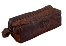 PRIDE&SOUL Schlamper-Rolle LEDER marone - Faulenzer, Stiftemappe Federmäppchen