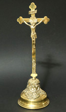 Altes Messing Kruzifix Altar Jesu Kreuz Altarkreuz Jesuskreuz 32,5cm Metallkreuz