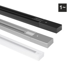 Stromschiene 1-Phasen eckig inkl. Einspeiser und Endkappe, kompatibel zu SLV