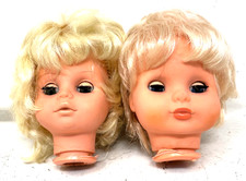Puppenkopf Kopf für Puppe 2 Stück Gummi DDR vintage Klappaugen /P5.6/1