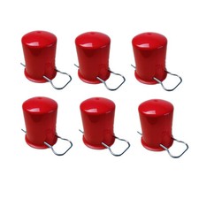 6 x Rote Schutzkappe für Propangasflaschen Camping Grill Deckel Gasflasche