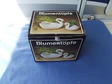 2 schöne Deko-Blumentöpfe "Schwan" im Set reto/vintage/Landhaus
