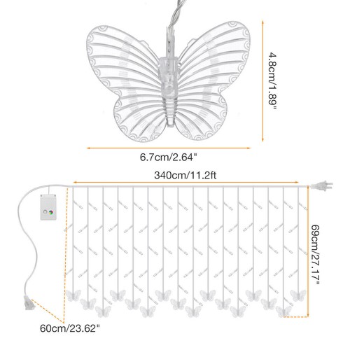 Schmetterling 96 led - schmetterling, 3,5m