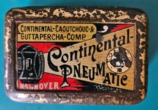Alte seltene Blechdose,  Continental Pneumatic Flickzeug um 1910