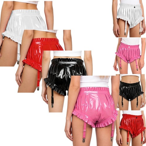 Damen leder kurze hose - kurze, hohe