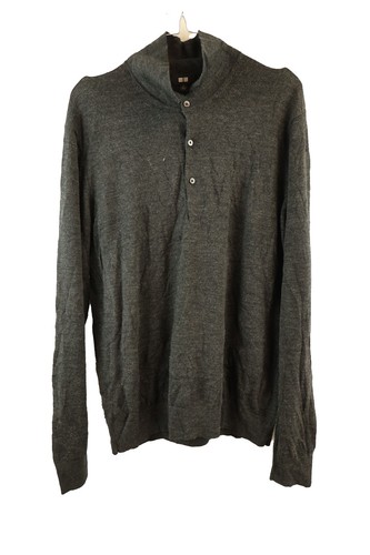 Uniqlo grau strick pullover - grau,