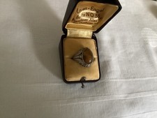 Schöner alter Ring Silber 835 mit Tigerauge, Größe 16,8mm/53, 20er Jahre !