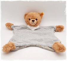 *• Steiff 239923 - Schmusetuch Schlaf-gut-Bär - grau gestreift - 30 cm - TOP •*