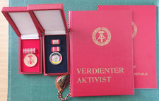 DDR Medaille + Urkunde -
