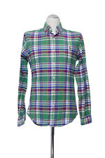 Ralph Lauren Stretch Oxford Langarm Hemd S bunt kariert Button-Down Slim ÄL:65cm