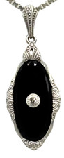 Art deco silber anhänger - art,