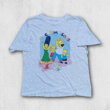 Vintage 80s Simpsons Shirt Single Stitch Bootleg Peace Graphic L Rare