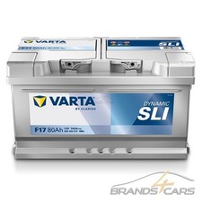 VARTA AUTOBATTERIE 12V 80Ah STARTERBATTERIE 740A ERSETZT 74AH 75AH 77AH 79AH F17
