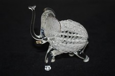 Seltene filigrane Elefanten Glasfigur Figur aus Glas Skulptur Kunstglas TOP