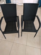 Gartenstühle 2Stück, schwarz , Terrasse, Balkon, Garten