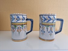 Talavera Duran 2 Becher mit Henkel Mallorca Spanien handbemalt ca. 80er Jahre
