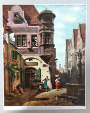 Carl Spitzweg Bilder "Der verliebte Professor" 30,5cm x 24,5cm