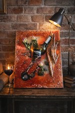 Kunstbild Weinflasche Deko