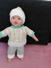 Puppensachen SET, 36 cm - 39 cm, Mütze, Shirt mit Spitze und schicke Hose 