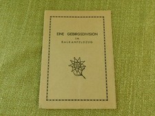 Heft Eine Gebirgsdivision im Balkanfeldzug