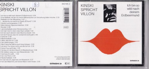 Kinski spricht villon ich bin - kinski,