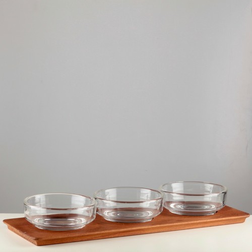 Holz 3 glas schalen - 💚,