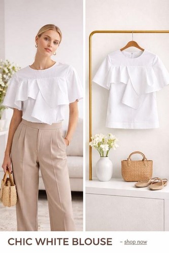 Women cos shirt white cotton - cos,