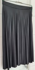 Plissee Falten Rock - Lang - Schwarz - C & A Premium - EU Größe 40 - Neu