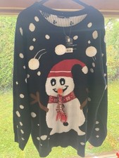 Schneemann-Weihnachtspullover Gr. XXL