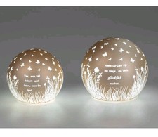 Deko Licht mit Spruch und Timer, Kugel, formano, 10cm, Geschenk, Lampe, Neu 