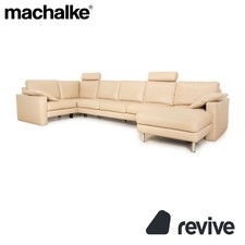 Machalke System Plus Leder Ecksofa Beige Recamiere Rechts Sofa Couch