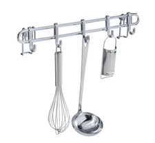 WENKO Haken Leiste Edelstahl Wand Kochen Utensilien Halter STYLE Küchen Helfer
