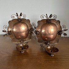 Vintage Paar Wand Kandelaber