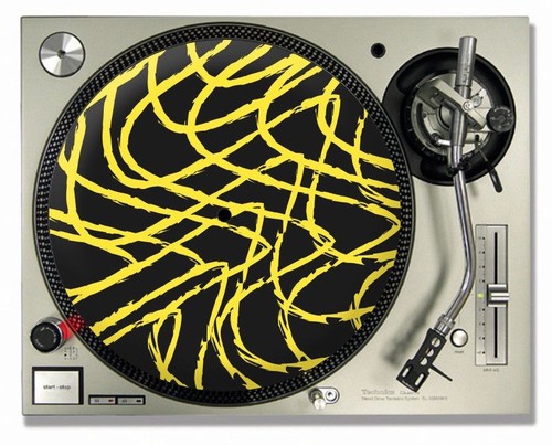 Gelb schwarz slipmats - schwarz, dj