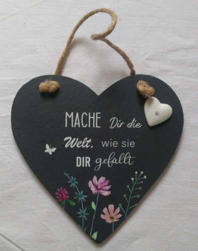 Schiefer herz zum - zum, aufhängen