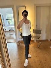 ROSA VON SCHMAUS Cashmere Bambus Top Jäckchen Perlmuttknöpfe M weiß wie NEU 279€